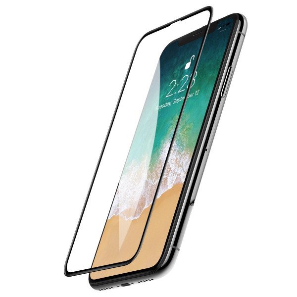 Wholesale iPhone 11 Pro (5.8in) / XS / X HD Tempered Glass Full Glue Screen Protector (Black Edge)